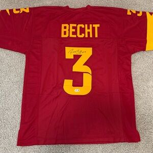 ROCCO BECHT SIGNED RED JERSEY - BECKETT AUTHENTICATED!